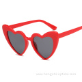 Custom Logo Sunny Plastic Vintage Women Cat Eye Eyewear Heart Shape Frame Sunglasses